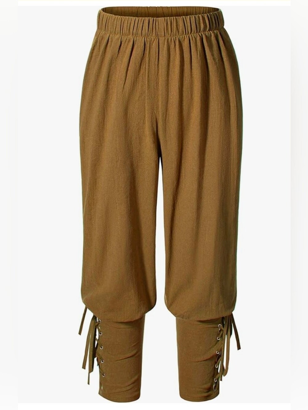 Kids Renaissance Pirate Pants Medieval Viking Lace Up Tapered Trousers